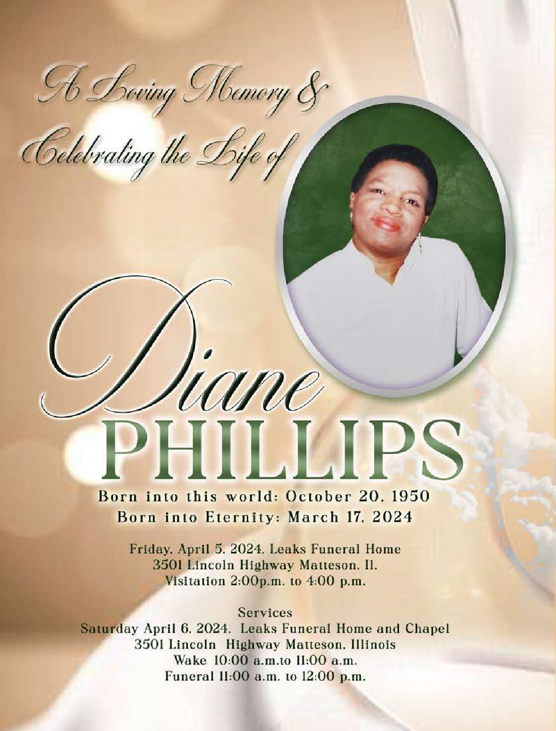 Diana Phillips 1950 – 2024