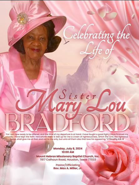 Mary Lou Bradford 1936 – 2024