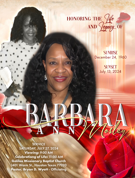 Barbara Ann Mosley 1960-2024