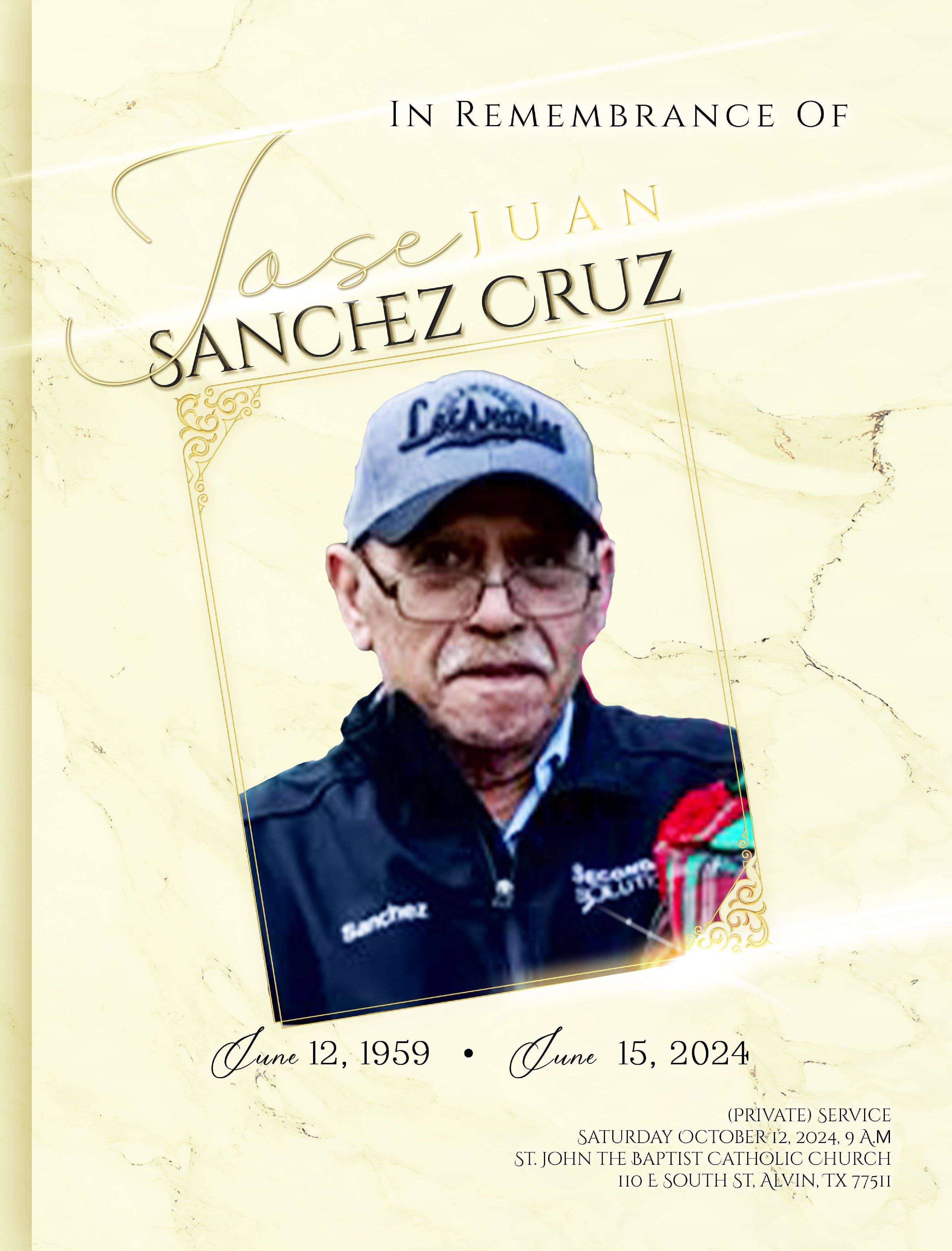 Jose Juan Sanchez Cruz 1959-2024